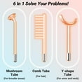 thumbnail image 4 of TUMAKOU High Frequency Facial Wand - Orange High Frequency Facial Device Machines for Skin Face Hair - High Frequency Wand with 6 Different Glass Tubes, 4 of 6