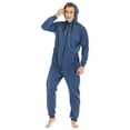thumbnail image 2 of xiaxaixu Men's Hooded Jumpsuits Tracksuit Solid Color Drawstring Sweatshirts Rompers Full Zip Hoodies Overalls with Pockets, 2 of 9