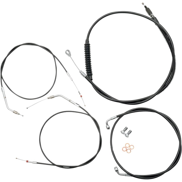LA Choppers Handlebar Cable And Brake Line Kits Cbl Ln Kt Bk15-17"99-03x