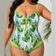thumbnail image 5 of Traje de baño de una pieza para mujer, moda para mujer, traje de baño de talla grande para mujer, traje de baño de color sólido conservador con pliegues en el pecho, traje de baño de moda playera para, 5 of 8