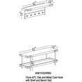 thumbnail image 2 of Alaterre Furniture Kyra 42 in.L Oak and Metal Coat Hook with Shelf and Bench Set, 2 of 13