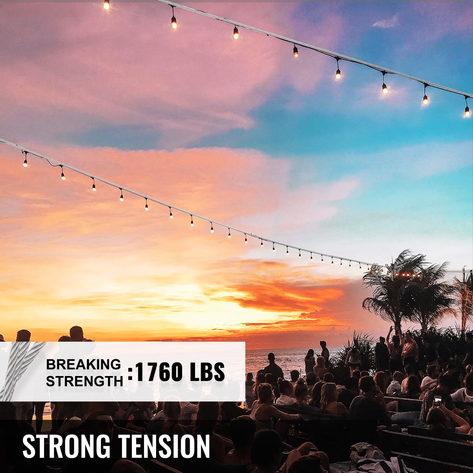 500ft Stainless Steel Aircraft Cable 3/16 1x19 Marine Grade Type 316 Grade 500ft Stainless Steel Aircraft Cable 3/16 1x19 Marine Grade Type 316 Grade