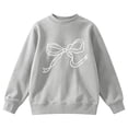 thumbnail image 6 of DJDLJWCJ Big Girls Long Sleeve Sweatshirts Crewneck Fleece Lined Pullover Relaxed Fit Soft Winter Warm Tops Gray Size 3-4Years, 6 of 8