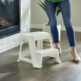 thumbnail image 4 of Gracious Living 2-Step Plastic Antislip Stool, Holds up to 300 Lbs., White, 4 of 10