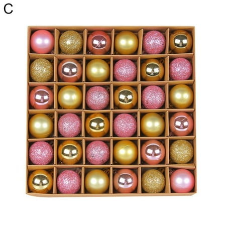 

SUZY Christmas Tree Color Ball 36Pcs/Set Scene Layout Glitter Beautiful Xmas Tree Decoration Ball Pendant