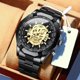 thumbnail image 5 of Reloj De Acero Inoxidable Hueco Con Calavera Luminosa Para Hombre, Elegante De Individualidad Para Cumpleaños, Aniversario, 5 of 7