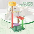 thumbnail image 3 of Gymax 45'' Tall Cat Tree w/ Plush Padded Top Perch Fruit-Shaped Platforms Dangling Balls, 3 of 10