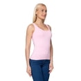 thumbnail image 3 of Women's Wide Strap Casual Top Tanks, S, Pink, by Ambesonne, 3 of 4