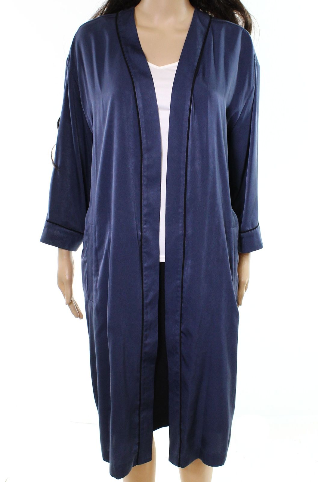 Ro & De Ro & De Womens Open Front Contrast Robes Sleepwear Walmart