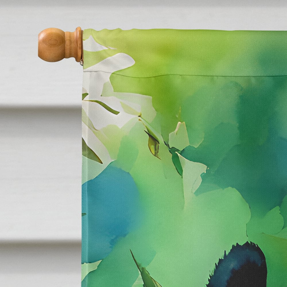 Caroline's Treasures Panda House Flag Large Porch Sleeve Pole Decorative Outside Yard Banner Artwork Wall Hanging, Polyester, House Size, Multicolor