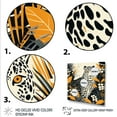 thumbnail image 3 of Designart "Leopard Collage in Yellow and Blue III" Animals Framed Wall Art Decor - Modern Yellow Leopard/Cheetah Bedroom Framed Canvas Wall Art, 3 of 6