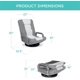 thumbnail image 2 of Songqin Swivel Gaming Chair 360 Degree Multipurpose Floor Chair Rocker for TV, Reading, Playing Video Games w/Lumbar Support, Armrest Handles, Adjustable Foldable Backrest - Gray/White, 2 of 14