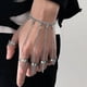 thumbnail image 1 of Punk Chain Tassel Bracelet With Slave Finger Rings Gothic Chain Hand Harness Hip Hop Rings Hand Chain Kurapika Chain Bracelet For Women Girls, 1 of 5