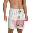 thumbnail image 2 of Kdxio Cute Bathtub Print Mens Sleep Shorts Bottoms Soft Comfy Pajama Wear Pants with Drawstring Pockets, 2 of 7