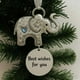 thumbnail image 2 of Colgante Decorativo Adorno Navideño De Metal De 15cm Con Forma De Elefante Y Palabras Inspiradoras Para Árbol De Navidad, Para Mujeres, Para Conmemorar Lazos Profundos, Plateado (1 Unidad) Rkxzt, 2 of 7