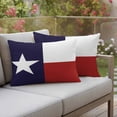 thumbnail image 4 of Pack of 2 Outdoor Pillow Covers,Waterproof Blue Red White Texas Flag with Star,Throw Pillow Covers,Minimalistic Geometric Stripe Pillowcases Cushion Covers Couch Pillow Sham Protector 20x12 Inch, 4 of 8