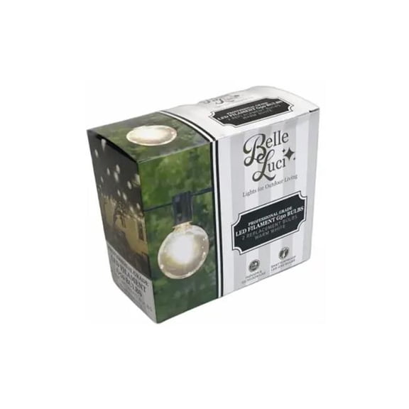 Holiday Bright Lights 136268 G50 Replace Bulb, Warm White - Pack of 2