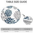 thumbnail image 6 of Floral Print Round Tablecloth with Elastic Band, Decorative Stretch Fit Cover for 38-42 Inch Round Tables, Bohemian Design for Dining Decor, 6 of 7