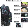 thumbnail image 3 of Tilami Happy Weekend 18 inch Rolling Backpack For Kids With Lunch Bag, 3 of 7