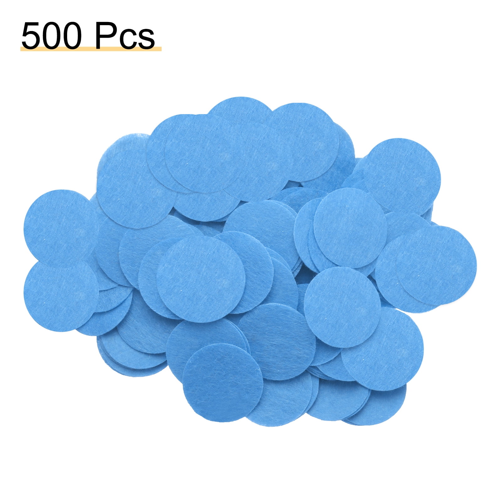 Uxcell 500pcs Round Felt Circles, 50mm 3/8 Pre Cut Felt Craft Pads Non-Woven Mini Felt Fabric Circles for DIY Projects, Blue