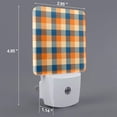 thumbnail image 2 of Fotbe Warm Orange Plaid Luz Nocturna LED, Luz de Noche con Sensor de Luz Natural de Anochecer a Amanecer, Se Enchufa a la Pared, Blanco Cálido 0.5W-UK, 2 of 7