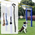 thumbnail image 4 of Dog Outdoor Hanging Toy Teething Chew Toy Door Hanging Tug Toy Tug of War Toy for Small Large Dogs Indoor Exercise Grey, 4 of 9