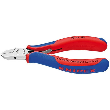 

1PK Knipex 7722115 Electronics Diagonal Cutter With Multi-Component Grips 4 1/2 In