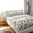 thumbnail image 3 of Fall Thanksgiving 4 Piece Bedding Set, Blue Green Plants Eucalyptus Leaves Twin Size Duvet Cover Set with Zipper Closure & Corner Ties Soft Breathable Comforter Cover for Bedroom, 3 of 9