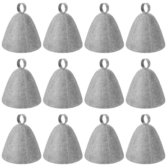 12 Pack Sauna Hats for Adults - Thickened Felt Wool Heat Protection Hat, Quick Absorbent & Hair Shield for Women & Men