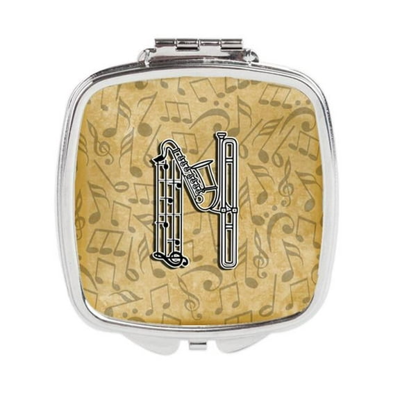 Letter N Musical Instrument Alphabet Compact Mirror