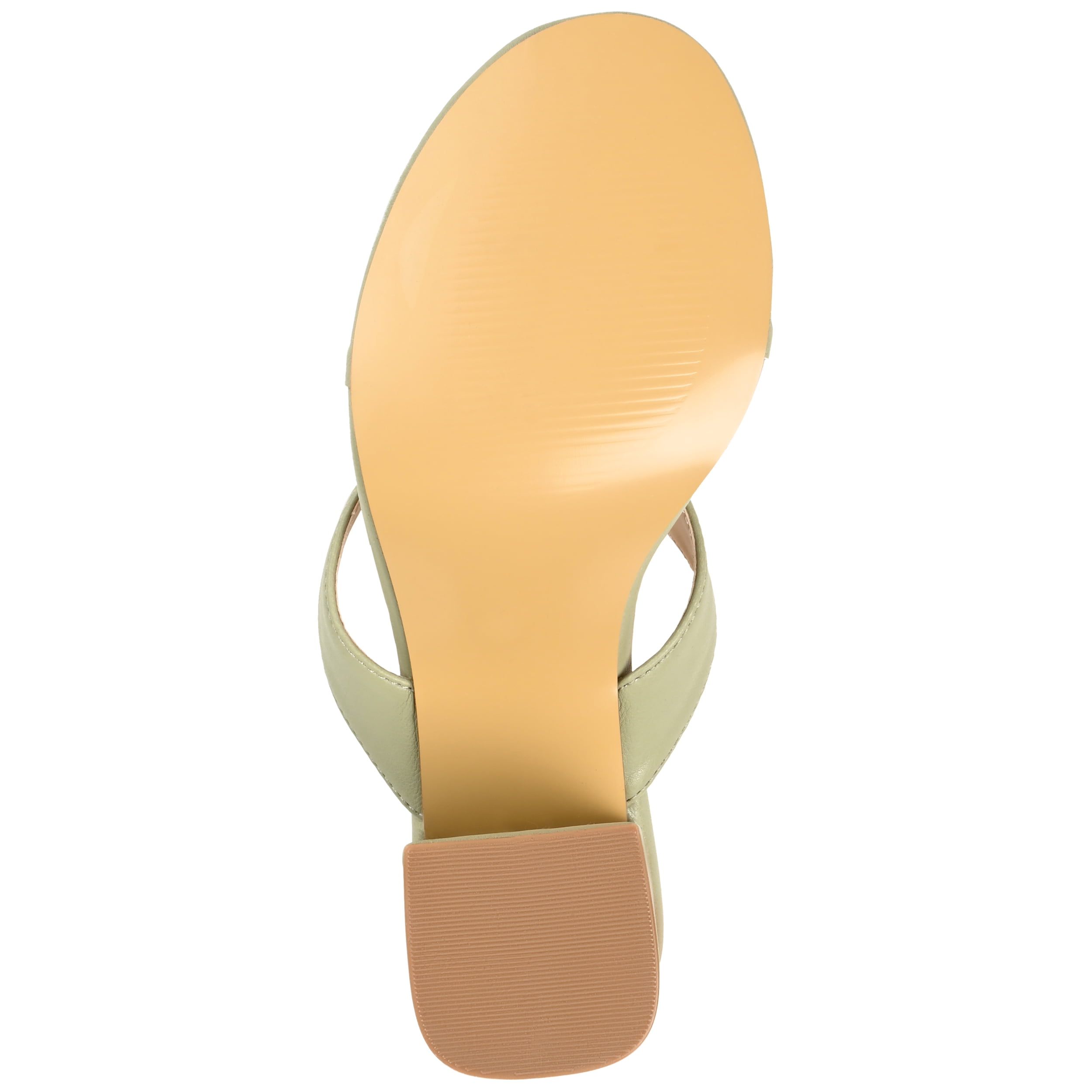 Journee Womens Alika Slip On Block Heel Sandals
