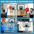 thumbnail image 6 of Basketball Hoop Indoor for Kid, Zacro Over The Door Mini Basketball Hoops with Electronic Scoreboard & 3 Balls, Basketball Toy for Kids Boys Teens Gift - 15.7" x 11.8", 6 of 8