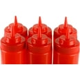thumbnail image 3 of [8 PACK] 24 Oz Red Plastic Condiment Squeeze Bottles Squirt Bottle for Sauces, Dressing, Arts and Crafts, Ketchup, Mustard, Oil, BBQ - Clear Reusable Plastic Containers, BPA Free, Dishwasher Safe, 3 of 3