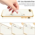 thumbnail image 4 of iPhone SE Case,iPhone SE Phone Case,iPhone 7/8 Case,Slim Soft TPU with Adjustable Wristband Kickstand Scratch Resistant Shockproof Protective Cover for Apple iPhone SE 2/3 4.7", White Goden, 4 of 18