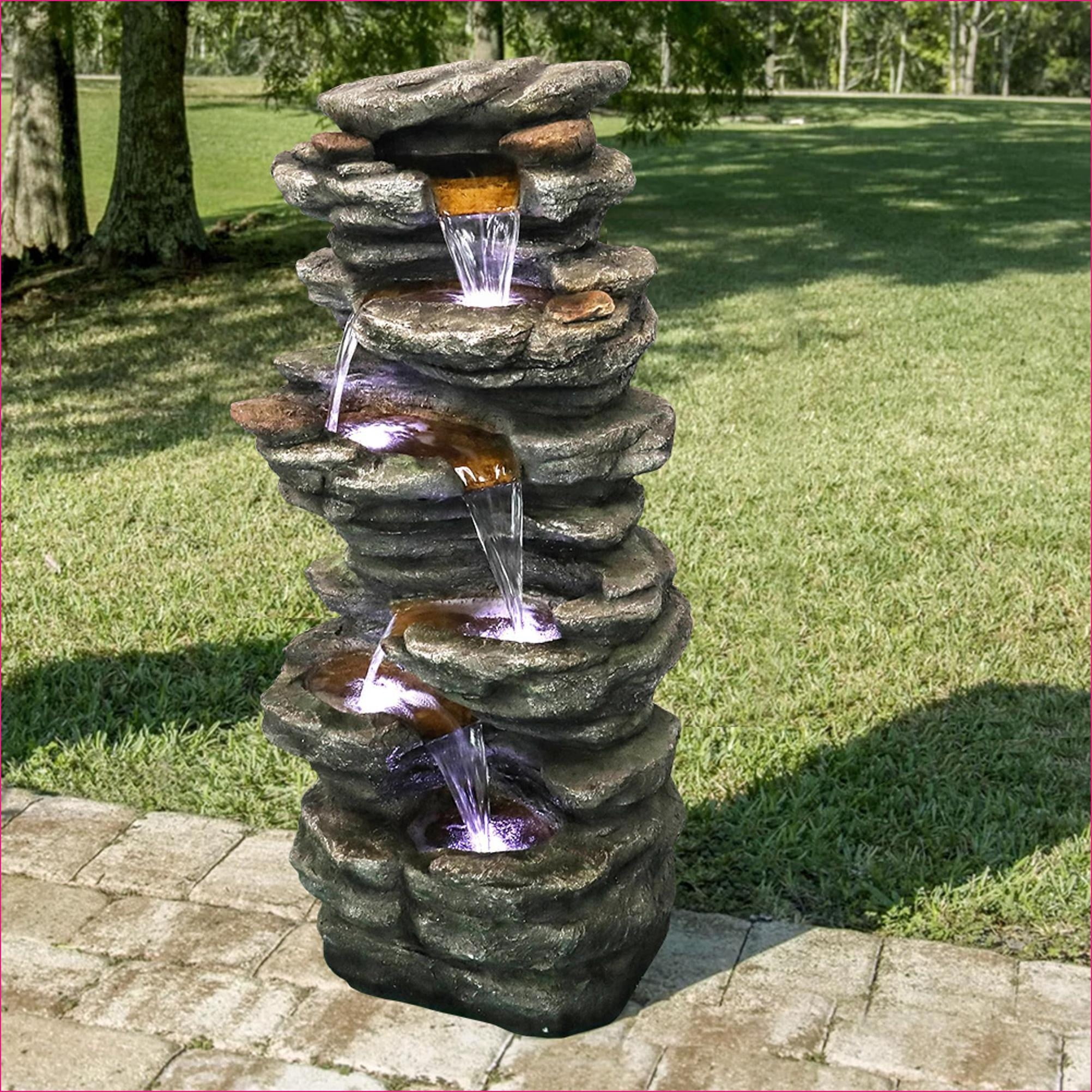 Watnature 40" Outdoor 6-Tier Cascading Fountain