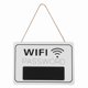 thumbnail image 2 of Señal De Contraseña WiFi De Colgantes De Pared Vintage, Señalización De Visualización De Contraseña, Para La Oficina De La Oficina Del Restaurante De Café, 2 of 7