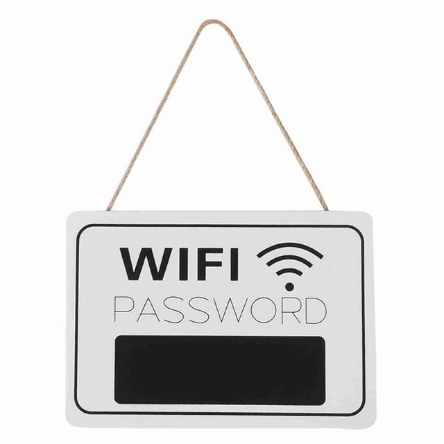 Letrero de contraseña para colgar en la pared, para cafetería, librería, pizarra retro colgante