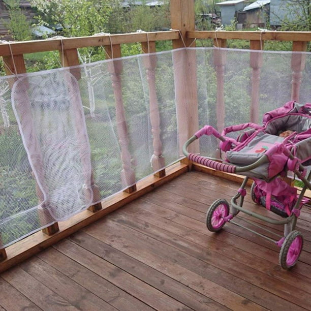Filet de sécurité pour enfants – 9,8 m, balcon, terrasses et rampes  d'escalier, filet de sécurité pour enfants/animaux domestiques/jouets,  matériau en tissu maillé robuste. 