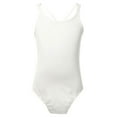 thumbnail image 2 of MSemis Kids Girls Ballet Dance Leotards Criss Cross Back Gymnastic Bodysuit,Size 3-14 Ivory 8-10, 2 of 4