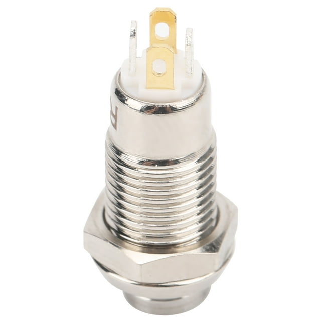 Steel 8mm Momentary Push Button Switch Waterproof Push Button Start Switch with Light 3V