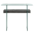 thumbnail image 4 of SAFAVIEH Kayley Rectangular Modern Glass Console Table, Natural Brown, 4 of 5