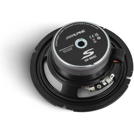 Alpine - S-Series 6.5" Hi-Resolution Component Car Speakers with Glass Fiber Reinforced Cone (Pair) - Black