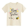 thumbnail image 4 of Hessimy Girls Shirts - Cotton Blend Short Sleeve Tops - Crewneck Cute Graphic Girls Tee Shirt Pack(Beige,5-6 Years), 4 of 4