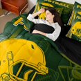thumbnail image 4 of jejeloiu Rugby Ball Game 7-Piece Bedding Comforter Set,Football Sports King Bedding Sets For Men Women Reversible, 4 of 8