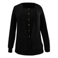thumbnail image 4 of SGMVNU Sweaters for Women Long Sleeve Shirts Lightweight Pullover Sweaters 2025 Tunic Tops Loose Fit Kint Tops Women's Fall Outfits Black S, 4 of 5
