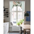 thumbnail image 4 of Green Pumpkin Fall Swag Valances for Windows, Small Curtains Drapes, Striped Thanksgiving Botanical Kitchen Window Curtains Over Sink Rod Pocket Window Treatment Valance for Bedroom/Bathroom 56"x36", 4 of 5