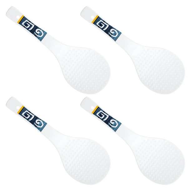 Cuchara de arroz de cerámica Uxcell, blanca, juego de 4 espátulas para arroz, puré de papa, queso