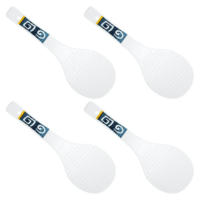 Cuchara de arroz de cerámica Uxcell, blanca, juego de 4 espátulas para arroz, puré de papa, queso