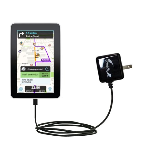 Gomadic Intelligent Compact AC Home Wall Charger suitable for the Zeki 7 Inch Tablet - TBDB763B - High output power with a convenient, foldable plug d