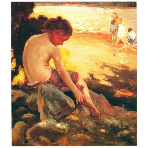 Children Bathing-Mannheim - CANVAS OR FINE PRINT WALL ART